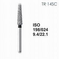 Бор алмазный MANI TR-14SC по ISO 198, конус,024х9,4х22,1мм,макс.скорость 300 тыс.об,зерн.SC,5шт