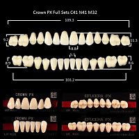 Зубы PX CROWN / EFUCERA, цвет A3,5, фасон C41/N41/32, полный гарнитур, 28шт. от Дентал-Ист