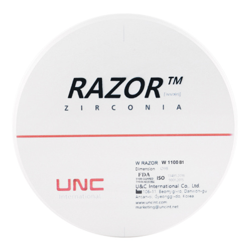 Диск циркониевый Razor 1100, размер 98х18мм, оттенок B1, однослойный