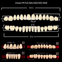 Зубы PX CROWN / EFUCERA, цвет C3, фасон S42S/N31/28, полный гарнитур, 28шт.