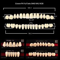 Зубы PX CROWN / EFUCERA, цвет C2, фасон S44S/N41/28, полный гарнитур, 28шт. от Дентал-Ист