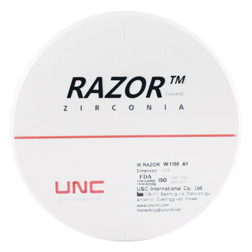 Диск циркониевый Razor 1100, размер 95х18мм, оттенок A1, однослойный