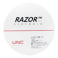 Диск циркониевый Razor 800, однослойный, размер 98х30мм, оттенок A4, UNC Inc (Корея) от Дентал-Ист