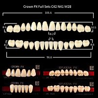 Зубы PX CROWN / EFUCERA, цвет B2, фасон C42/N41/28, полный гарнитур, 28шт. от Дентал-Ист