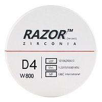 Диск циркониевый Razor 800, однослойный Zirconzahn, 95х16мм, D4, UNC Inc (Корея)