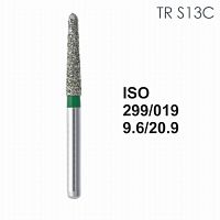 Бор алмазный MANI TR-S13C по ISO 299, торпеда,019х9,6х20,9мм,макс.скорость 450 тыс.об,зерн.C,5шт