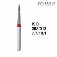 Бор алмазный MANI FO-SS21F по ISO 298, торпеда,013х7,7х18,1мм,макс.скорость 300 тыс.об,зерн.F,5шт
