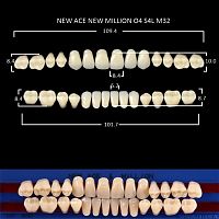 Зубы NEW ACE/NEW MILLION, цвет C3, фасон O4/S4L/M32, полный гарнитур, 28шт. от Дентал-Ист