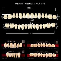 Зубы PX CROWN / EFUCERA, цвет C2, фасон O51S/N61S/32, полный гарнитур, 28шт. от Дентал-Ист