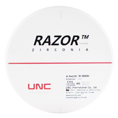 Диск циркониевый Razor 1300, размер 95х14мм, оттенок B1, однослойный