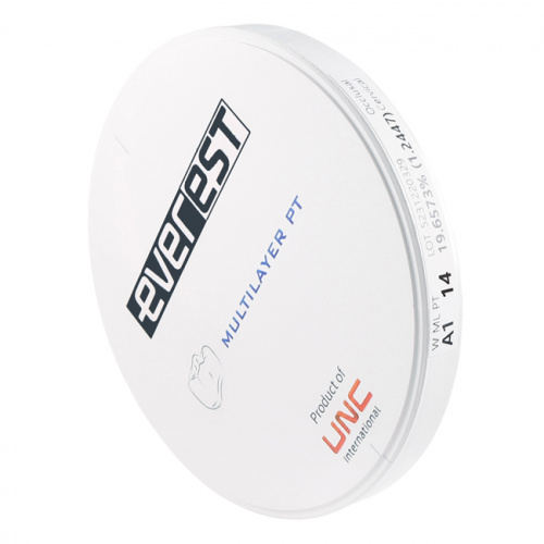 Диск циркониевый Everest Multilayer PT, размер 95х14 мм, цвет A1, многослойный фото 2