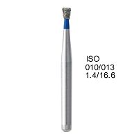 Бор алмазный MANI SI-S46 по ISO 010, об.конус,013х1,6х16,6мм,макс.скорость 450 тыс.об,зерн.S,5шт
