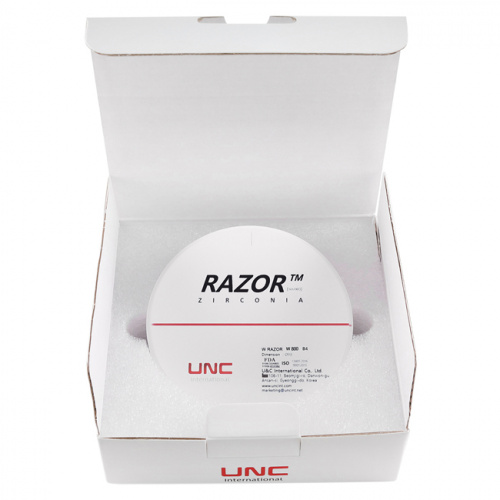 Диск циркониевый Razor 800, однослойный, размер 98х14мм, оттенок B4, UNC Inc (Корея) от Дентал-Ист фото 8