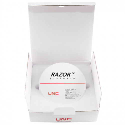 Диск циркониевый Razor 800, однослойный Zirconzahn, 95х22мм, A3, UNC Inc (Корея) от Дентал-Ист фото 8