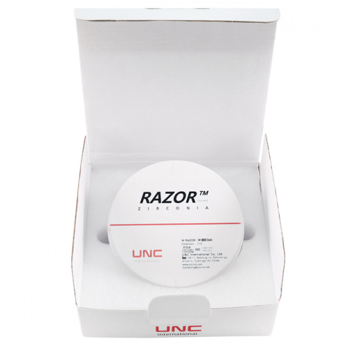 Диск циркониевый Razor 800, однослойный, размер 98х30мм, оттенок Dark, UNC Inc (Корея) от Дентал-Ист фото 8