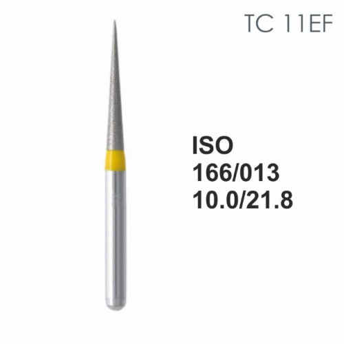 Бор алмазный MANI TC-11EF по ISO 166, конус,013х10,0х21,8мм,макс.скорость 300 тыс.об,зерн.EF,5шт