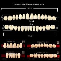 Зубы PX CROWN / EFUCERA, цвет A3, фасон C42/N41/28, полный гарнитур, 28шт. от Дентал-Ист