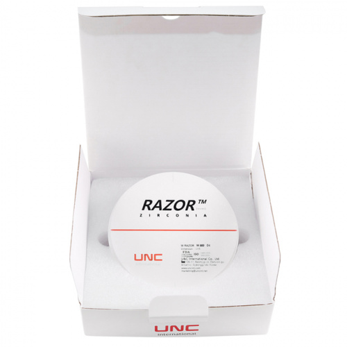 Диск циркониевый Razor 800, однослойный Zirconzahn, 95х22мм, D4, UNC Inc (Корея) от Дентал-Ист фото 8