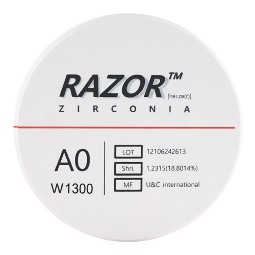 Диск циркониевый Razor 1300, размер 98х16мм, оттенок A0, однослойный