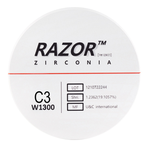 Диск циркониевый Razor 1300, размер 98х25мм, оттенок C3, однослойный