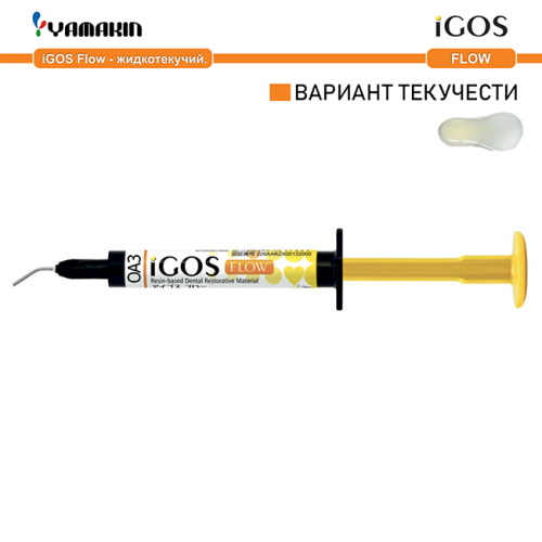 Композит пломбировочный iGOS Flow, оттенок: OA3, масса 2,6г (1,5мл)