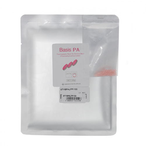 Пластмасса базисная Basis PA полиметилметакрилатная, для термо-пресса, цвет LF Pink, 100 г. от Дентал-Ист