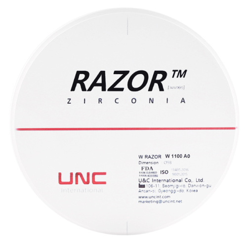 Диск циркониевый Razor 1100, размер 98х14мм, оттенок A0, однослойный