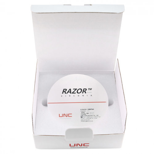 Диск циркониевый Razor 800, однослойный, размер 98х10мм, оттенок Dark, UNC Inc (Корея) от Дентал-Ист фото 8
