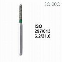 Бор алмазный MANI SO-20C по ISO 297, торпеда,013х6,2х21мм,макс.скорость 300 тыс.об,зерн.C,5шт