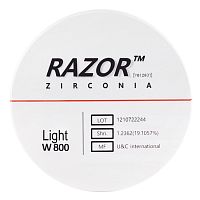 Диск циркониевый Razor 800, однослойный, размер 98х25мм, оттенок Light, UNC Inc (Корея)
