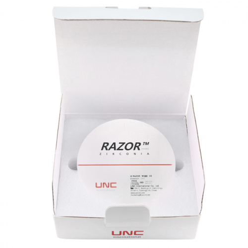 Диск циркониевый Razor 800, однослойный Zirconzahn, 95х12мм, D3, UNC Inc (Корея) фото 8