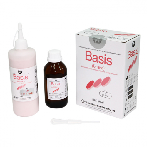 Пластмасса базисная Basis горячей полимеризации, цвет LF Pink, набор 300 г + 140 мл. от Дентал-Ист