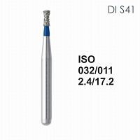Бор алмазный MANI DI-S41 по ISO 032, обр.конус.,011х2,4х17,2мм,макс.скорость 450 тыс.об,зерн.S,5шт