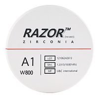 Диск циркониевый Razor 800, однослойный, размер 98х16мм, оттенок A1, UNC Inc (Корея)
