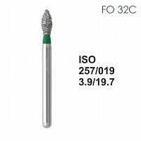Бор алмазный MANI FO-32C по ISO 257, почка,019х3,9х19,7мм,макс.скорость 450 тыс.об,зерн.C,5шт