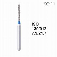 Бор алмазный MANI SO-11 по ISO 130, цилиндр,012х7,9х21,7мм,макс.скорость 450 тыс.об,зерн.S,5шт
