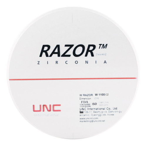 Диск циркониевый Razor 1100, размер 98х18мм, оттенок C2, однослойный