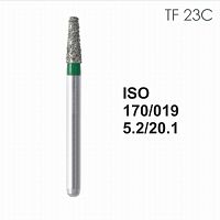 Бор алмазный MANI TF-23C по ISO 170, конус,019х5,2х20,1мм,макс.скорость 300 тыс.об,зерн.C,5шт