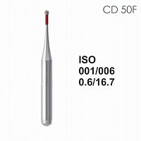 Бор алмазный MANI CD-50F по ISO 001, шарооб.,006х0,6х16,7мм,макс.скорость 300 тыс.об,зерн.F,5шт