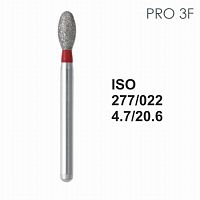 Бор алмазный MANI PRO-3F по ISO 277, яйцо,022х4,7х20,6мм,макс.скорость 300 тыс.об,зерн.F,5шт