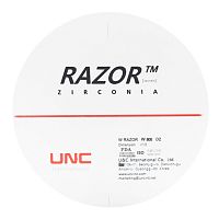 Диск циркониевый Razor 800, однослойный, размер 98х12мм, оттенок D2, UNC Inc (Корея) от Дентал-Ист