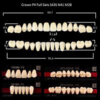 Зубы PX CROWN / EFUCERA, цвет B1, фасон S43S/N41/28, полный гарнитур, 28шт. от Дентал-Ист