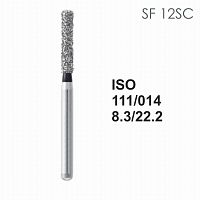 Бор алмазный MANI SF-12SC по ISO 111, цилиндр,014х8,3х22,2мм,макс.скорость 450 тыс.об,зерн.SC,5шт