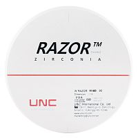 Диск циркониевый Razor 800, однослойный, размер 98х18мм, оттенок D2, UNC Inc (Корея) от Дентал-Ист
