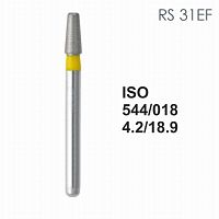 Бор алмазный MANI RS-31EF по ISO 544, конус,018х4,2х18,9мм,макс.скорость 450 тыс.об,зерн.EF,5шт