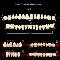 Зубы PX CROWN / EFUCERA, цвет A3, фасон T61/N61S/34, полный гарнитур, 28шт.