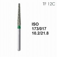 Бор алмазный MANI TF-12C по ISO 173, конус,017х10,2х21,8мм,макс.скорость 300 тыс.об,зерн.C,5шт