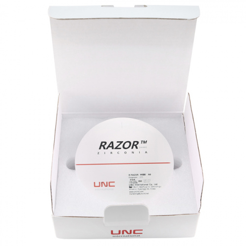 Диск циркониевый Razor 800, однослойный Zirconzahn, 95х10мм, A0, UNC Inc (Корея) фото 8