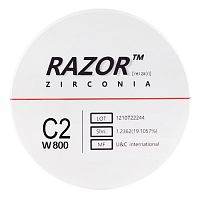 Диск циркониевый Razor 800, однослойный Zirconzahn, 95х25мм, C2, UNC Inc (Корея) от Дентал-Ист