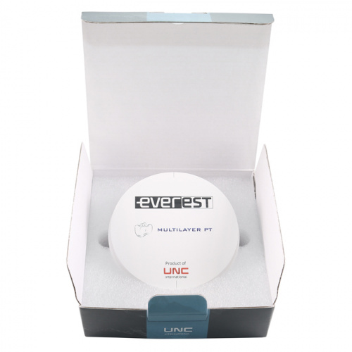 Диск циркониевый Everest  Multilayer PT, многослойный, размер 98х30мм, оттенок B3, UNC Inc (Корея) от Дентал-Ист фото 5